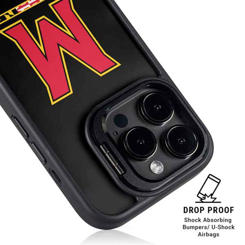 University of Maryland M Logo iPhone 14 Pro Max Kickstand Case