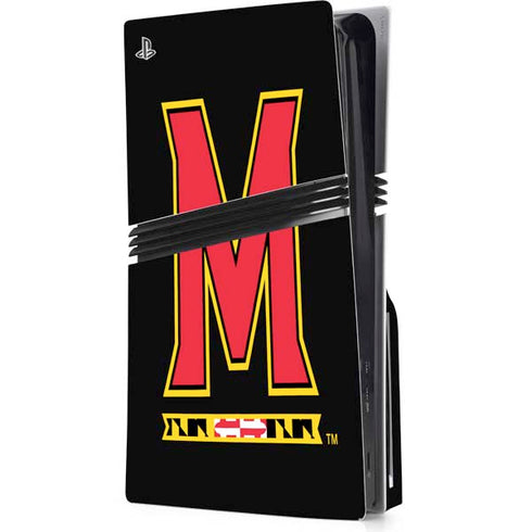 University of Maryland M Logo PS5 Pro Disk Console Skin