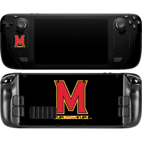 University of Maryland M Logo Steam Deck Handheld Gaming Computer OLED Skin