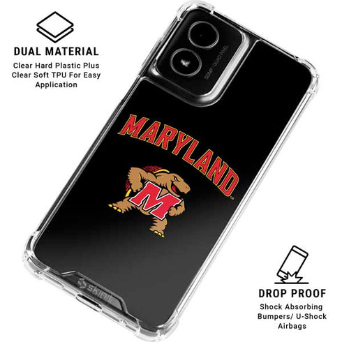 University of Maryland Collegiate Text Moto G Power 5G (2024) Clear Case