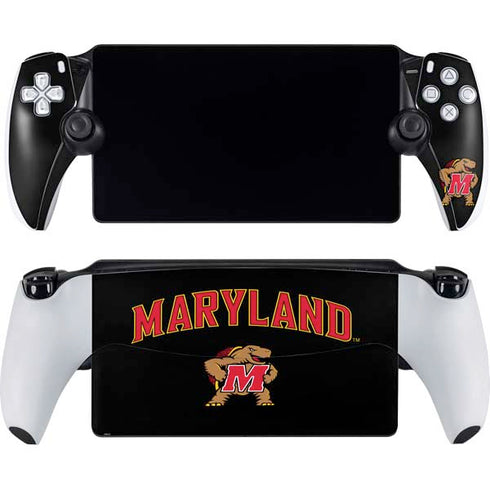 University of Maryland Collegiate Text PlayStation Portal Remote Player Skin