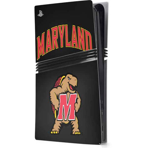 University of Maryland Collegiate Text PS5 Pro Console Skin