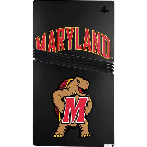 University of Maryland Collegiate Text PS5 Pro Console Skin