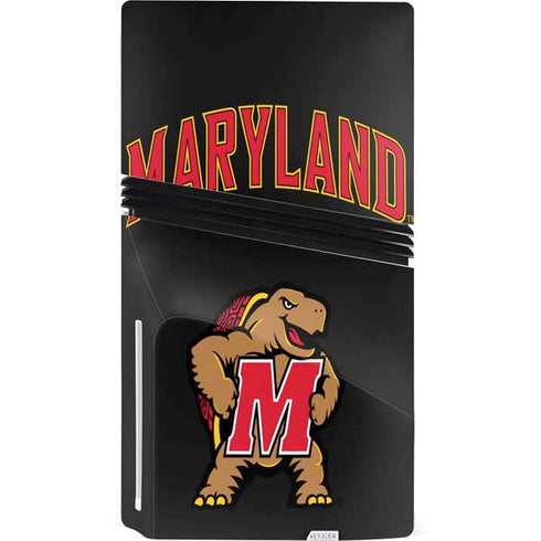 University of Maryland Collegiate Text PS5 Pro Disk Bundle Skin