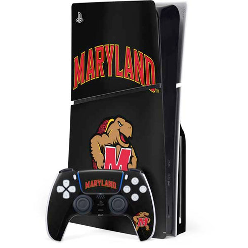 University of Maryland Collegiate Text PlayStation PS5 Skins