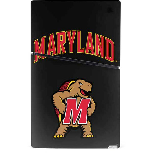 University of Maryland Collegiate Text PS5 Slim Digital Edition Console Skin