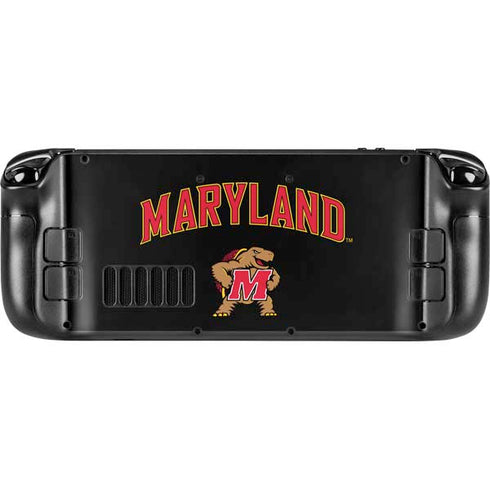 University of Maryland Collegiate Text Steam Deck Handheld Gaming Computer OLED Skin