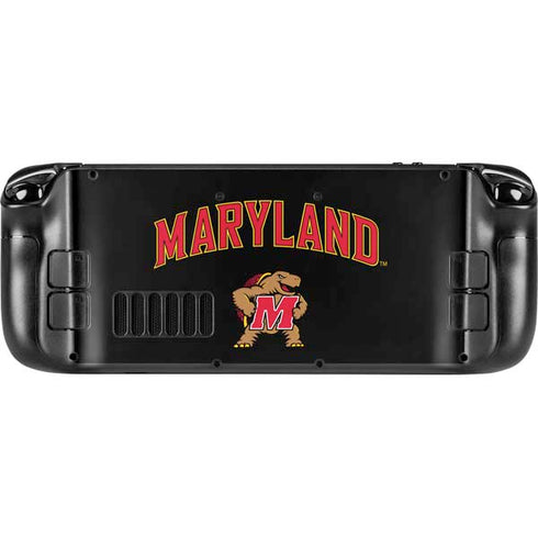 University of Maryland Collegiate Text Steam Deck Handheld Gaming Computer Skin
