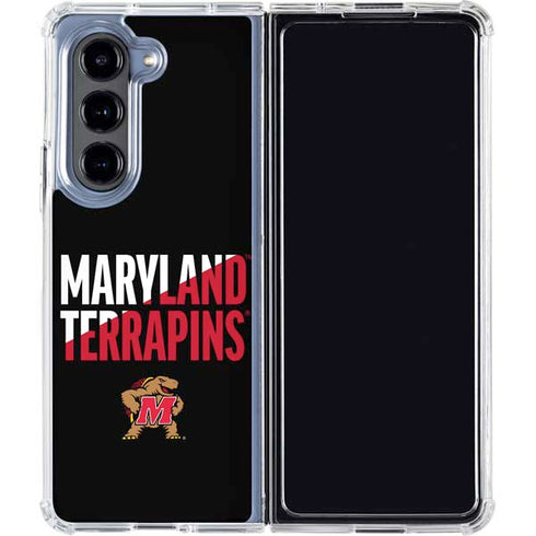 University of Maryland Terrapins Athletic Marks Galaxy Z Fold5 5G Clear Case