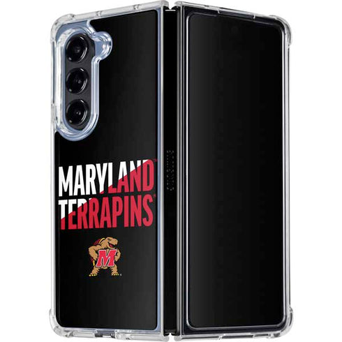 University of Maryland Terrapins Athletic Marks Galaxy Z Fold5 5G Clear Case