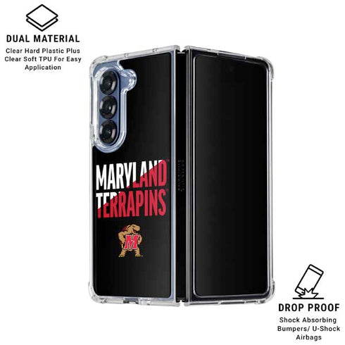 University of Maryland Terrapins Athletic Marks Galaxy Z Fold6 Clear Case