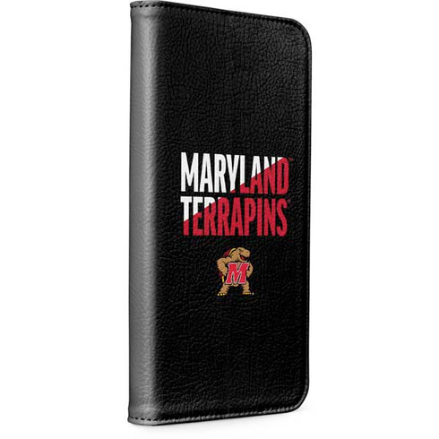 University of Maryland Terrapins Athletic Marks iPhone 15 Plus Folio Case