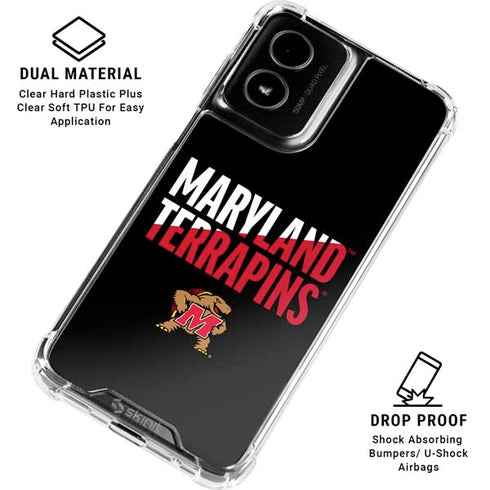 University of Maryland Terrapins Athletic Marks Moto G Power 5G (2024) Clear Case