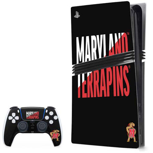 University of Maryland Terrapins Athletic Marks PS5 Pro Bundle Skin