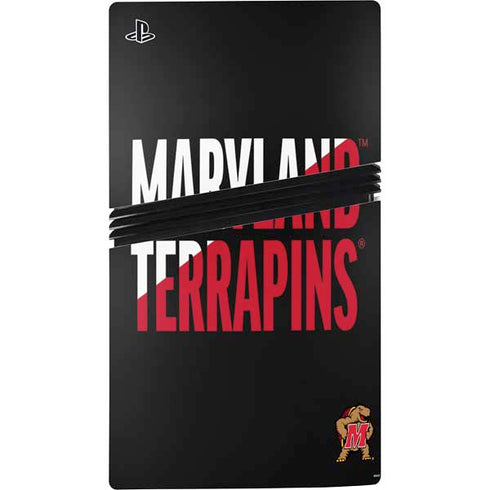 University of Maryland Terrapins Athletic Marks PS5 Pro Disk Bundle Skin