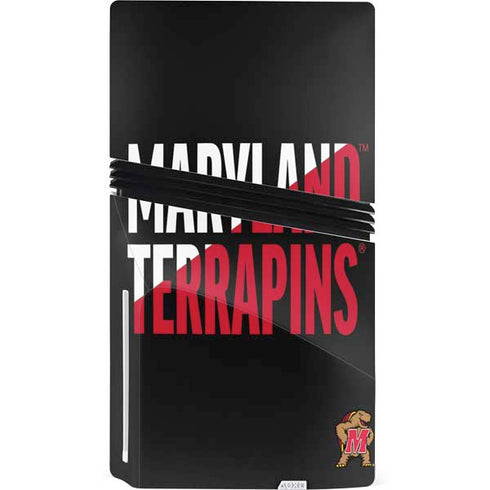 University of Maryland Terrapins Athletic Marks PS5 Pro Disk Bundle Skin