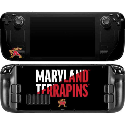 University of Maryland Terrapins Athletic Marks Steam Deck Handheld Gaming Computer OLED Skin
