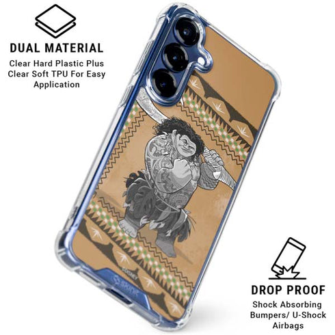 Disney Princess Moana Maui Portrait Galaxy S25 Clear Case