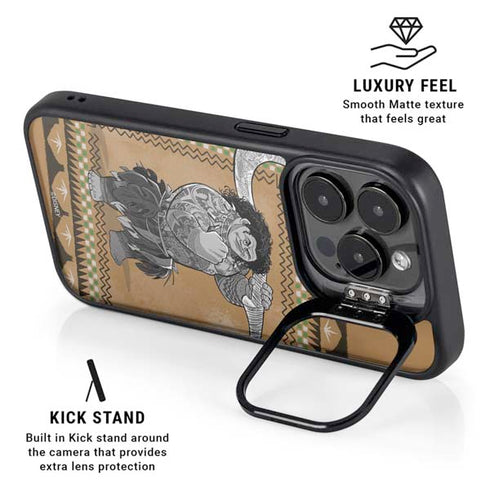 Disney Moana Maui Portrait iPhone 14 Pro Max Kickstand Case