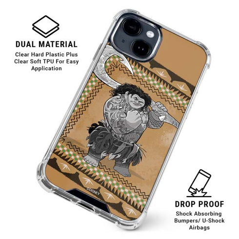 Disney Moana Maui Portrait iPhone 15 Clear Case