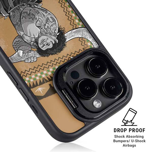Disney Moana Maui Portrait iPhone 15 Pro Kickstand Case
