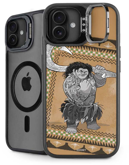 Disney Princess Moana Maui Portrait iPhone 16 Plus Kickstand Case