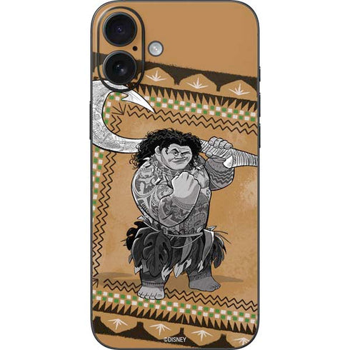 Disney Princess Moana Maui Portrait iPhone 16 Plus Skin