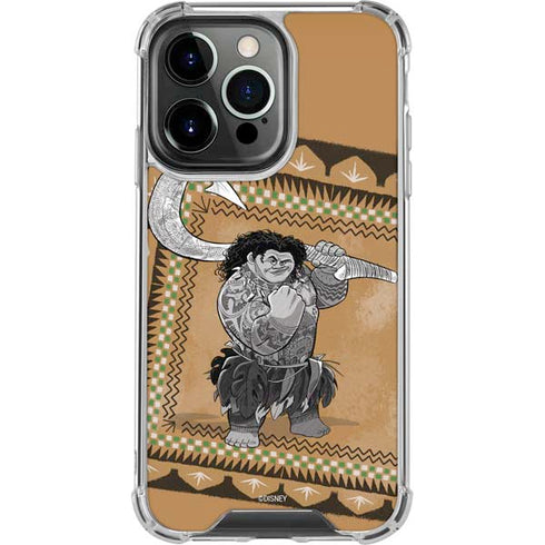 Disney Princess Moana Maui Portrait iPhone 16 Pro Clear Case