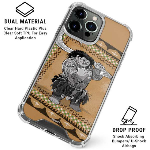 Disney Princess Moana Maui Portrait iPhone 16 Pro Clear Case