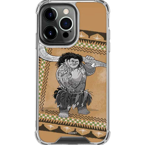 Disney Princess Moana Maui Portrait iPhone 16 Pro Max Clear Case