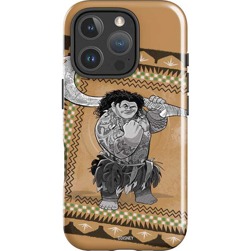 Disney Princess Moana Maui Portrait iPhone 16 Pro Max Magsafe Impact Case