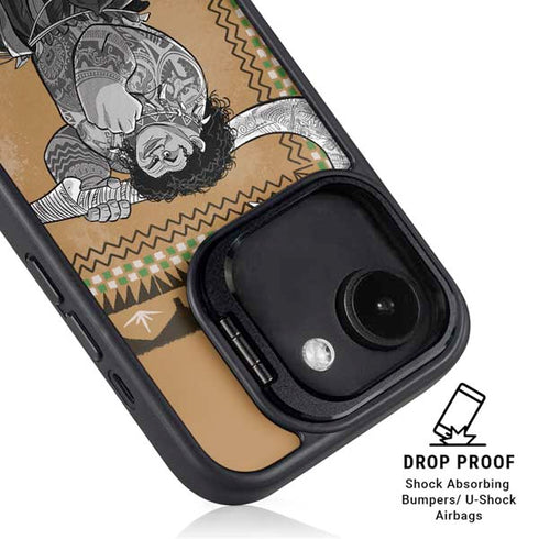 Disney Princess Moana Maui Portrait iPhone 16e Kickstand Case