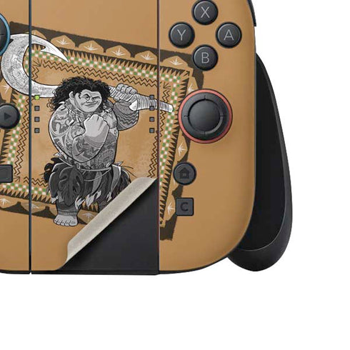 Disney Princess Moana Maui Portrait Nintendo Switch 2 (2025) Joy-Con Controller Skin