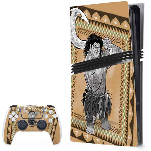 Disney Princess Moana Maui Portrait PS5 Pro Bundle Skin