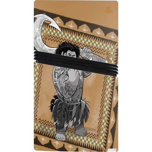 Disney Princess Moana Maui Portrait PS5 Pro Console Skin