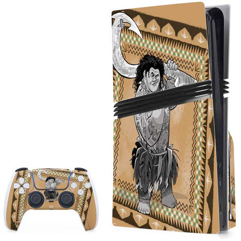 Disney Princess Moana Maui Portrait PS5 Pro Disk Bundle Skin