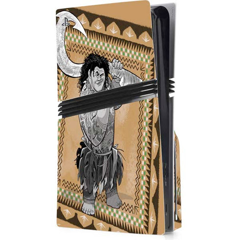 Disney Princess Moana Maui Portrait PS5 Pro Disk Console Skin