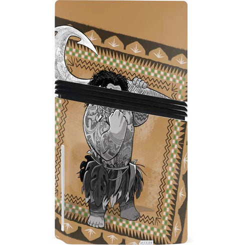 Disney Princess Moana Maui Portrait PS5 Pro Disk Console Skin