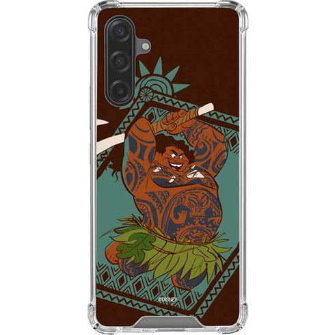 Disney Princess Moana Maui Ready To Fight Galaxy A17 Clear Case