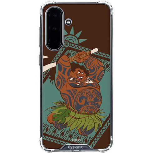 Disney Princess Moana Maui Ready To Fight Galaxy A36 5G Clear Case
