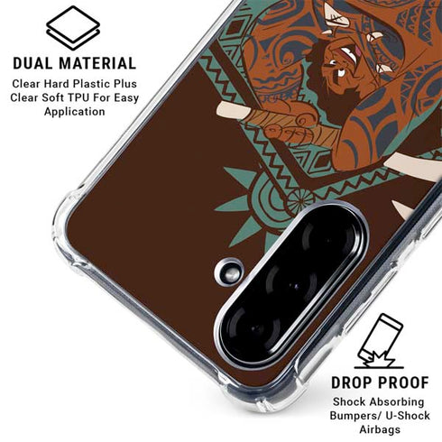 Disney Princess Moana Maui Ready To Fight Galaxy A36 5G Clear Case