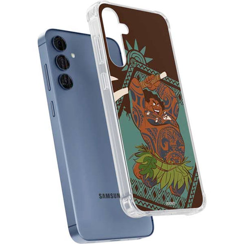 Disney Moana Maui Ready To Fight Galaxy A55 5G Clear Case