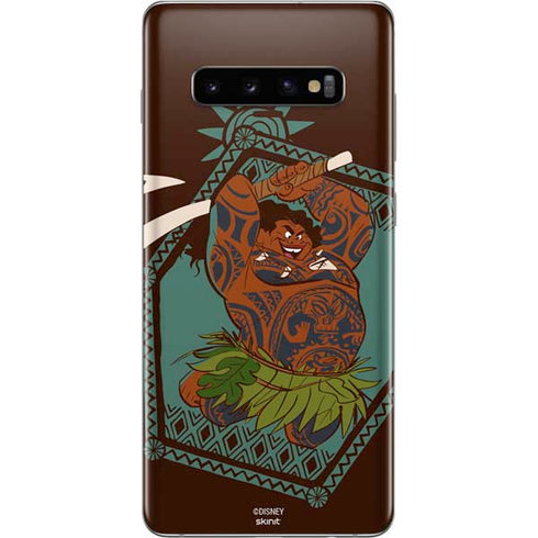 Disney Moana Maui Ready To Fight Galaxy S10 Plus Skin