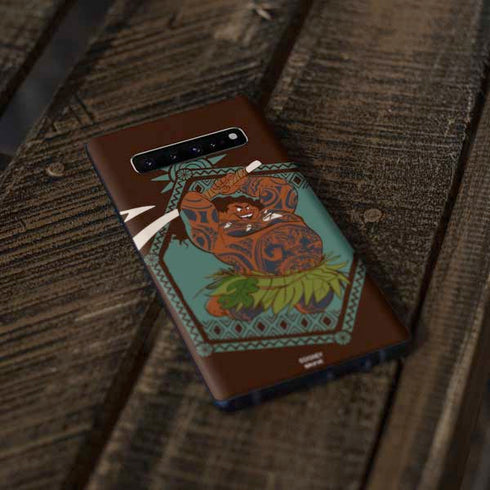 Disney Moana Maui Ready To Fight Galaxy S10 Plus Skin