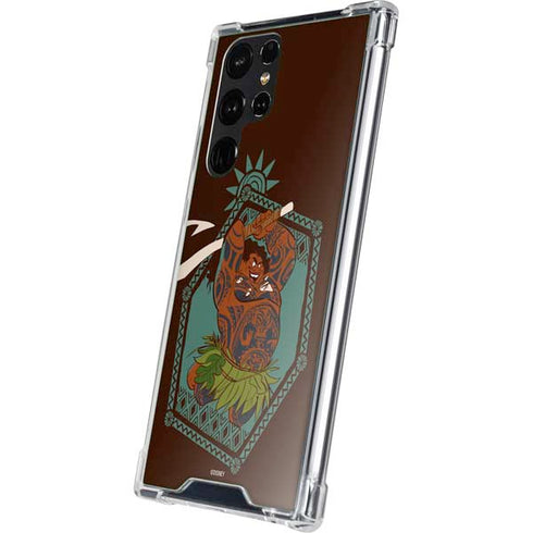 Disney Moana Maui Ready To Fight Galaxy S23 Ultra Clear Case