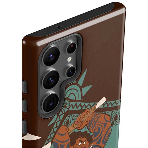 Disney Princess Moana Maui Ready To Fight Galaxy S23 Ultra Pro Case