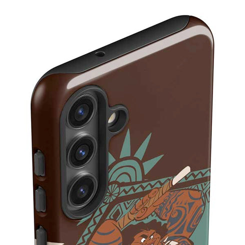 Disney Princess Moana Maui Ready To Fight Galaxy S25 Impact Case
