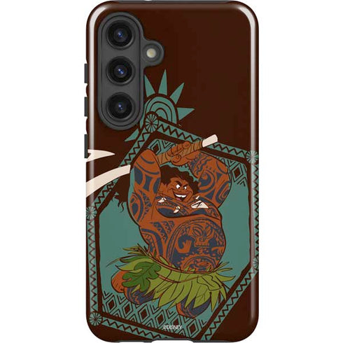 Disney Princess Moana Maui Ready To Fight Galaxy S25 Plus Impact Case