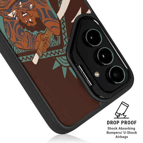 Disney Princess Moana Maui Ready To Fight Galaxy S25 Plus Kickstand Case