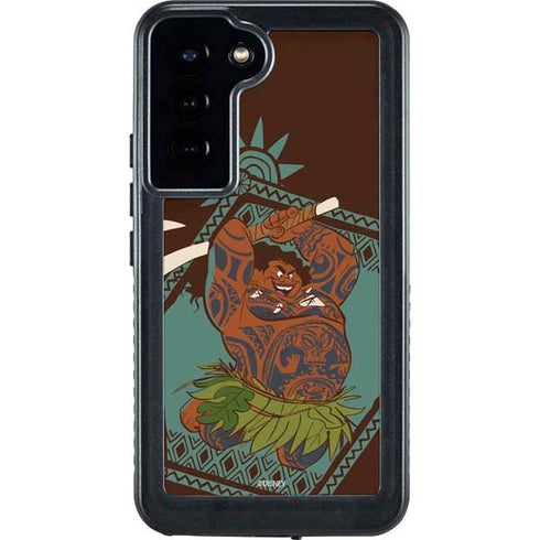 Disney Moana Maui Ready To Fight Galaxy S24 Plus Waterproof Case